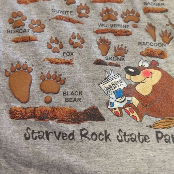 Who pooped in the woods funny‎ animal kids tshirt Starved Rock State Park 2/4 - Picture 4 of 7